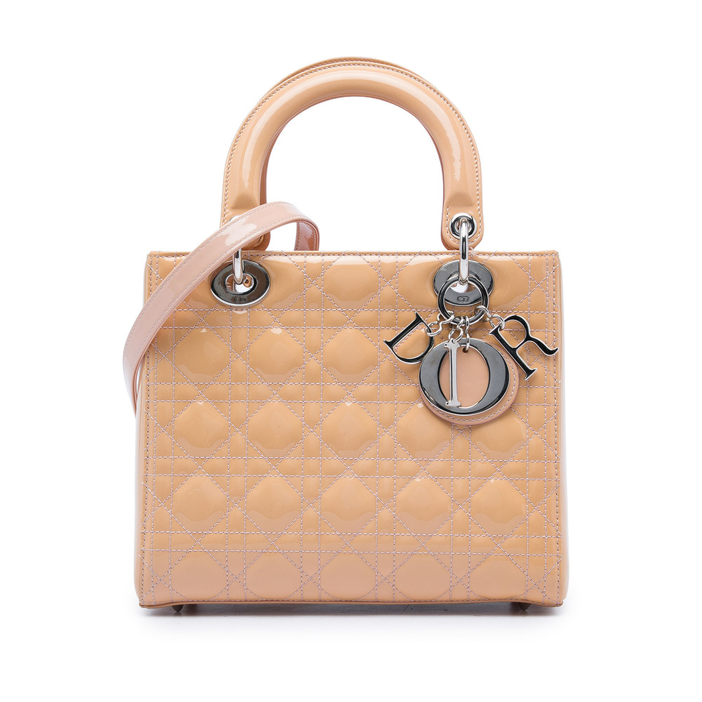 Pre-Loved Dior Medium Patent Cannage Lady Dior